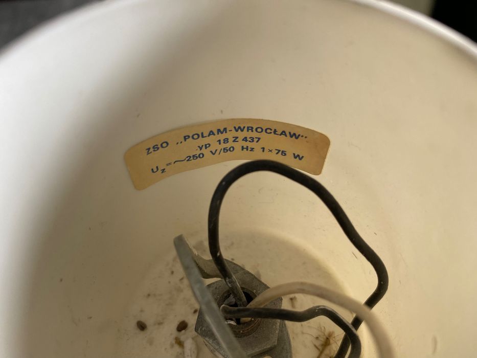 Ceramiczny żyrandol Polam - Wrocław PRL vintage lampa
