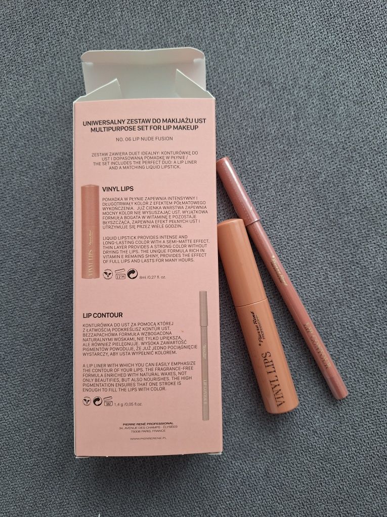 Pierre Rene Lip Kit zestaw do ust nude fusion