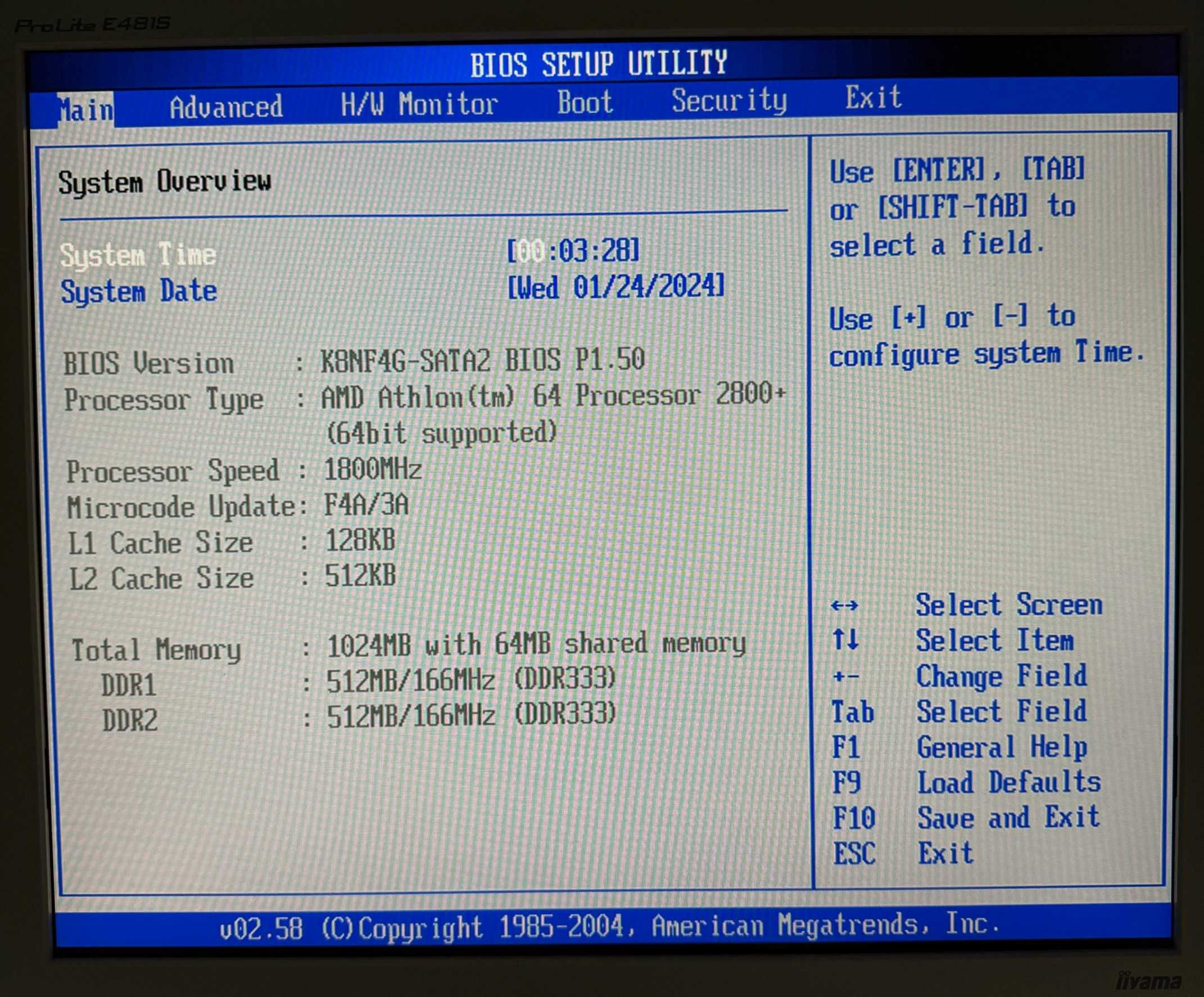 Płyta główna ASRock K8NF4G + procesor Athlon 64 2800+, retro PC