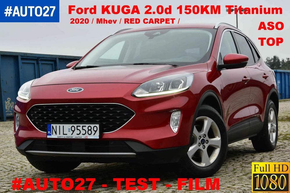 Ford Kuga #AUTO27*Film*2.0d 150KM*Mhev*LED*Radar*B&O*PDC*Iwł*ASO*Piękny KOLOR