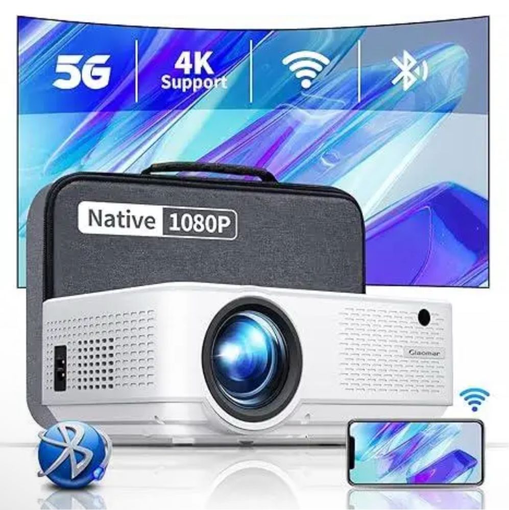 Проєктор LED Projector C9 Мультимедійний проєктор 5G Wi-Fi