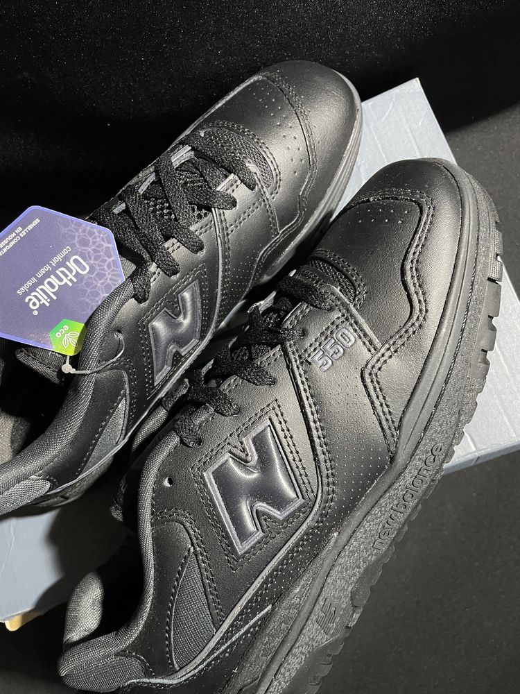 New Balance 550 кроссовки чёрные