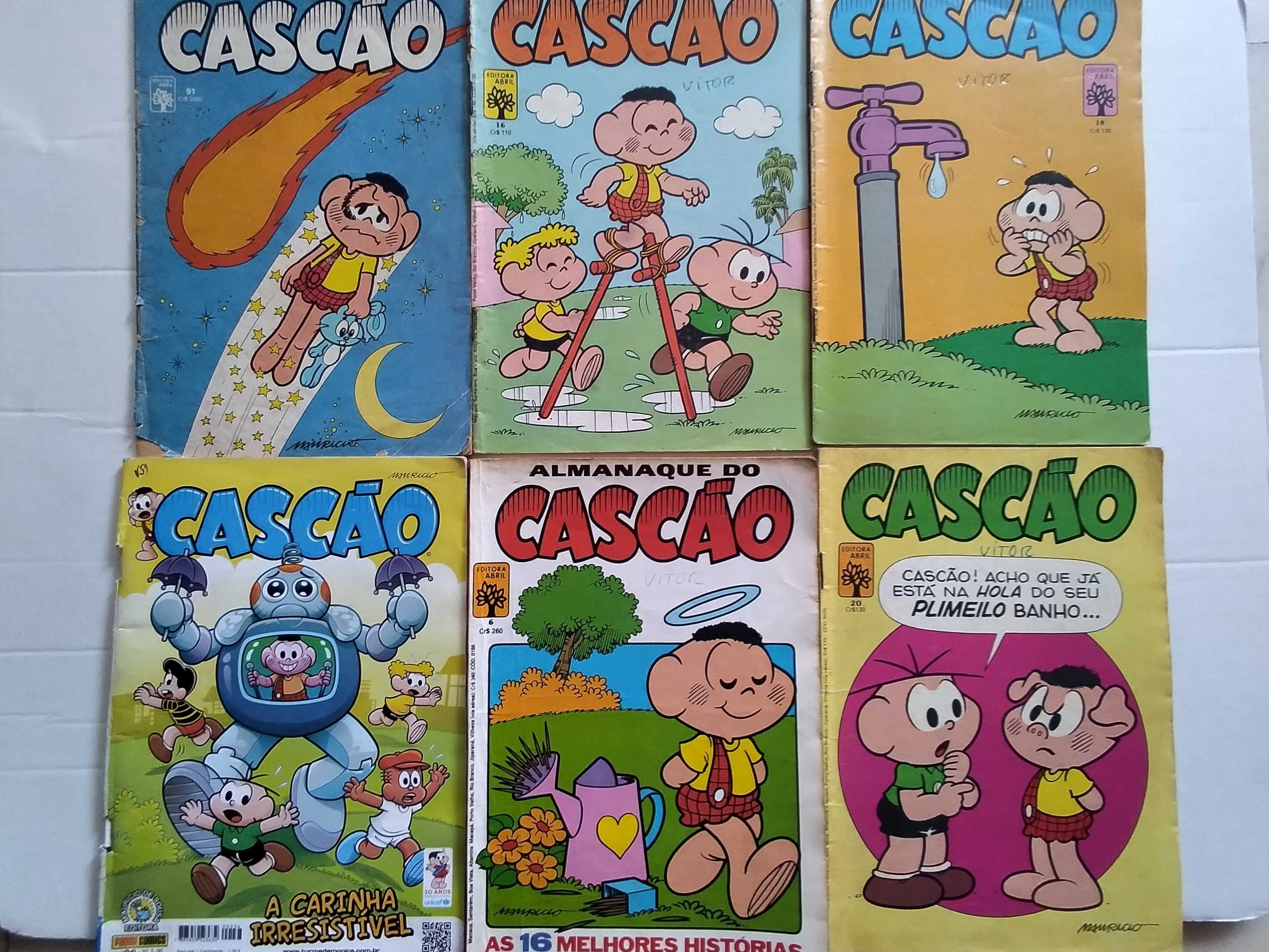 Livros de BD - Cascão, Turma da Mónica, Pato Donald, Zé Carioca...
