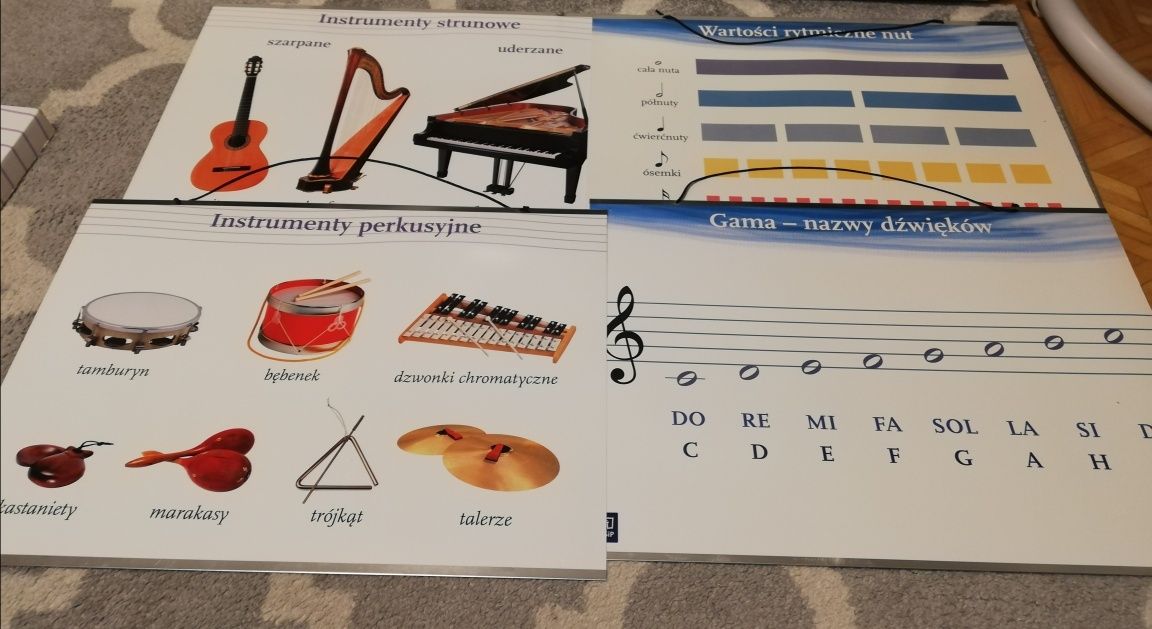 Tablice muzyczne pomoce demonstracyjne - tablica magnetyczna z nutami