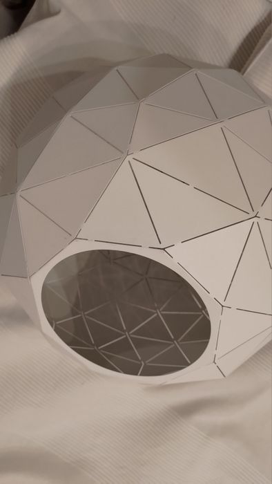 Lampa wisząca Triangle biała stal 40 cm Kare Design