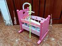 Cama de boneca bonecas bebé criança menina brinquedo colchão almofada.