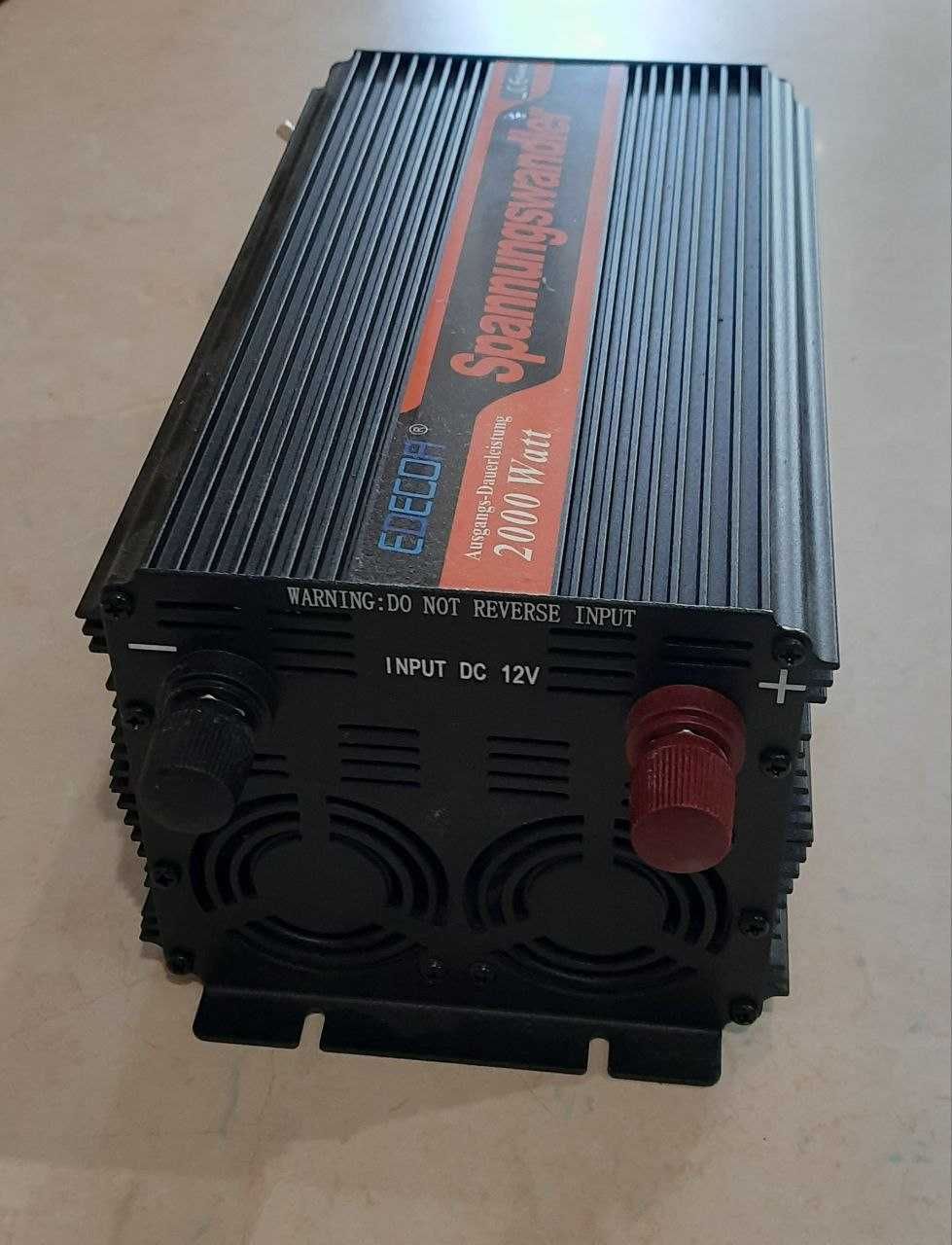Перетворювач струму (інвертор) EDECOA® DPM20, 2000W, 12V