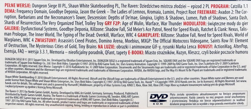 Gry PC CD-Action 2x DVD nr 225: The Raven