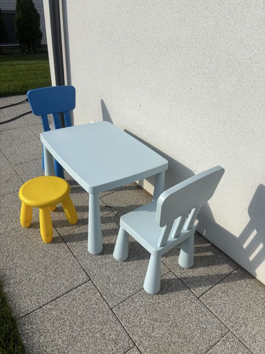Ikea mammut zestaw 3 krzesła +stół