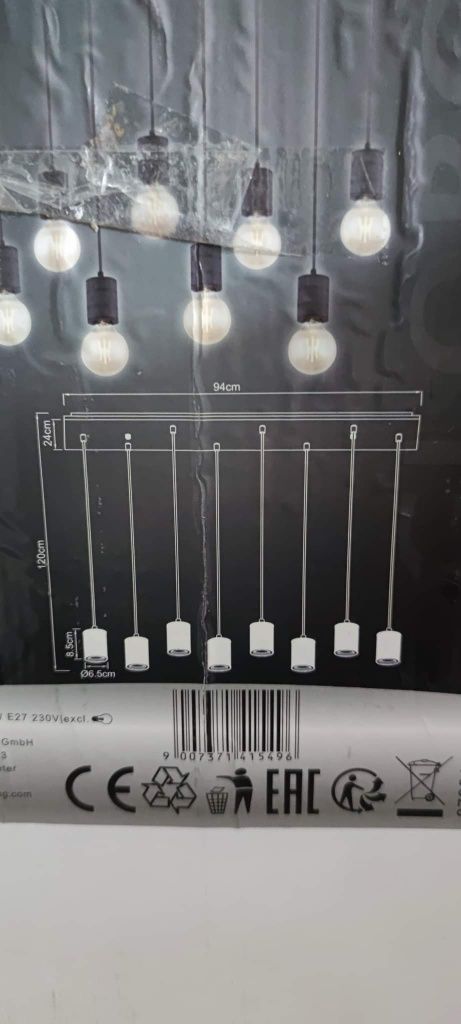 Nowa Lampa zyrandol oswietlenie wiszace GLOBO 8 WISZACYCH OSWIETLEN