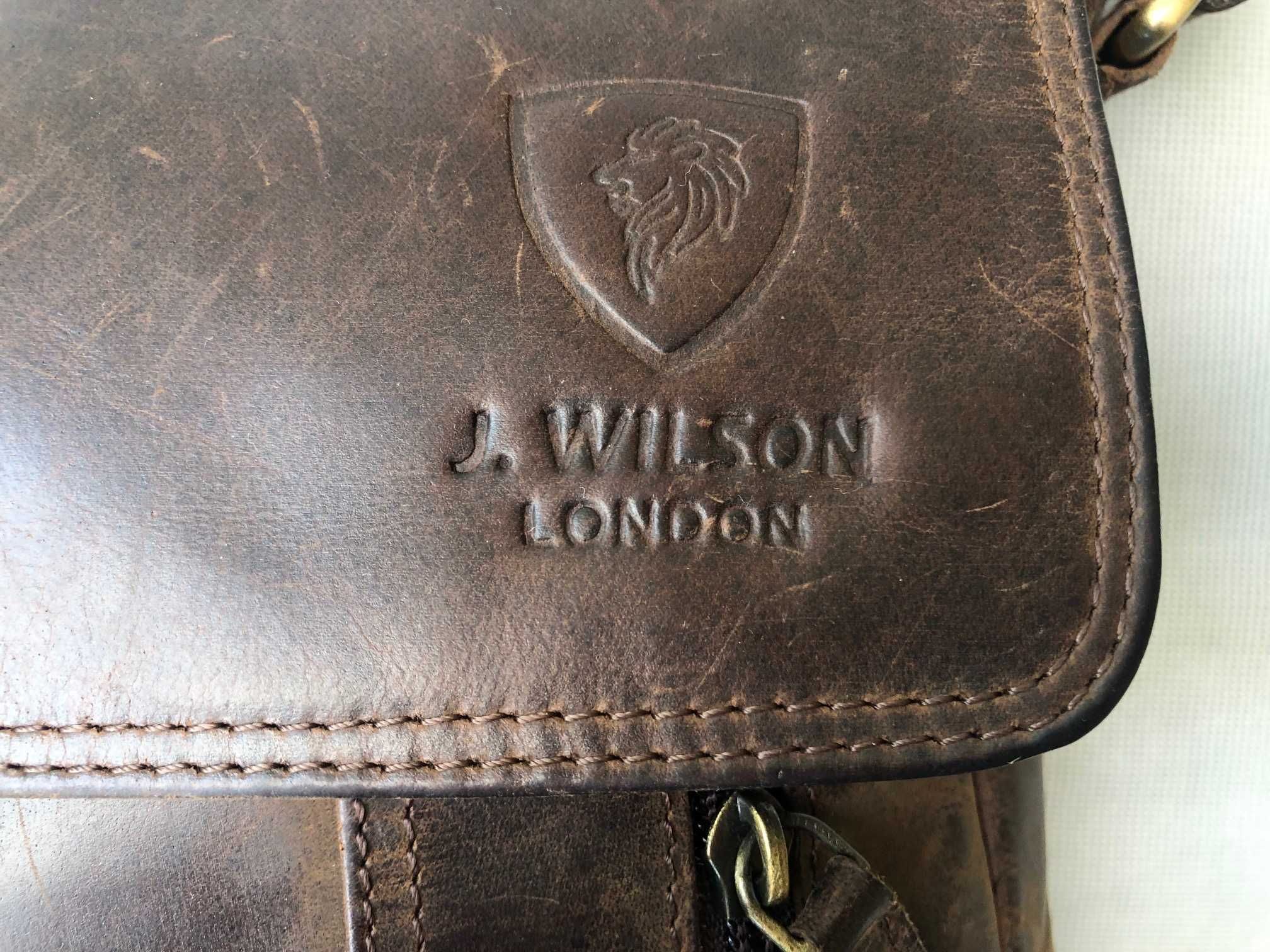 Кожаная наплечная сумка на регулируемом ремне J Wilson London