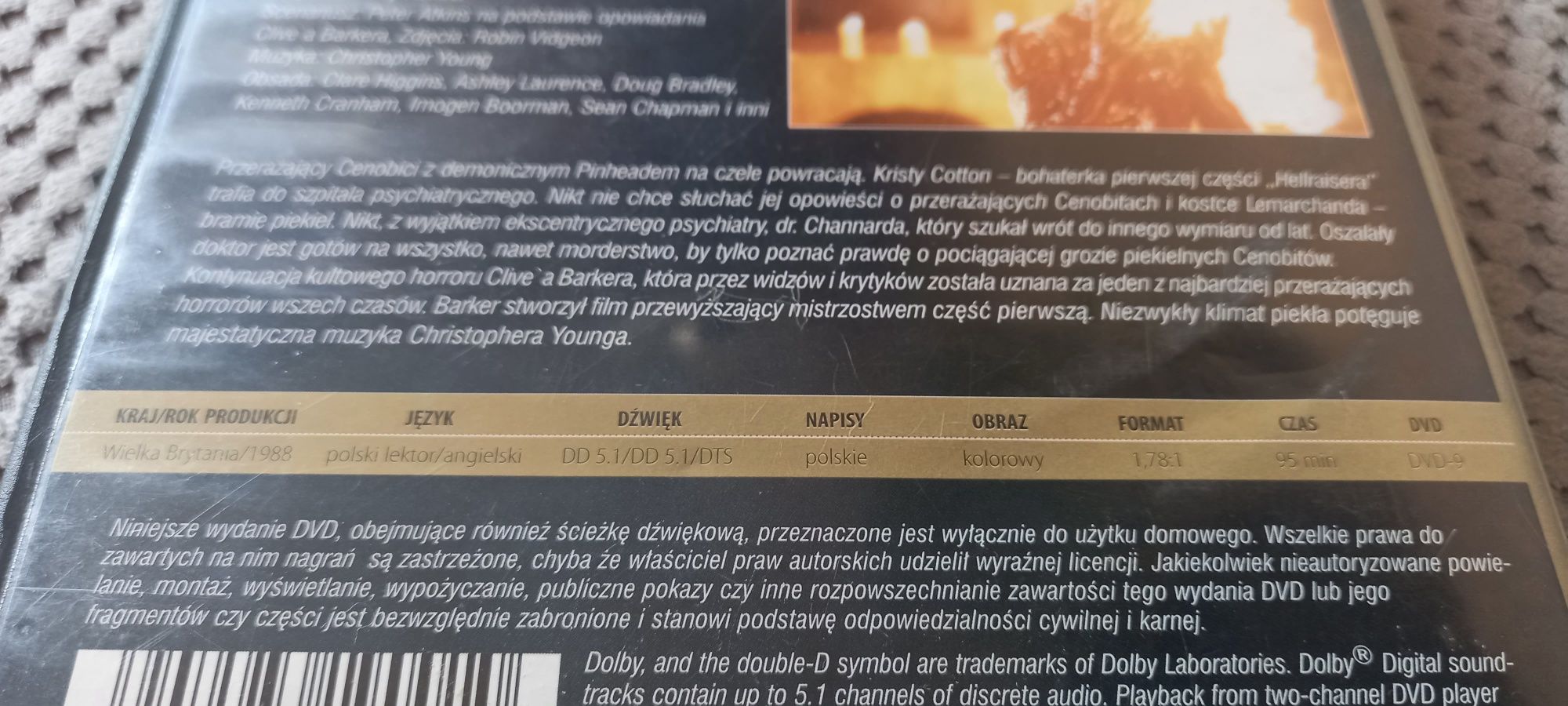Hellraiser , hellraiser II    dvd lektor