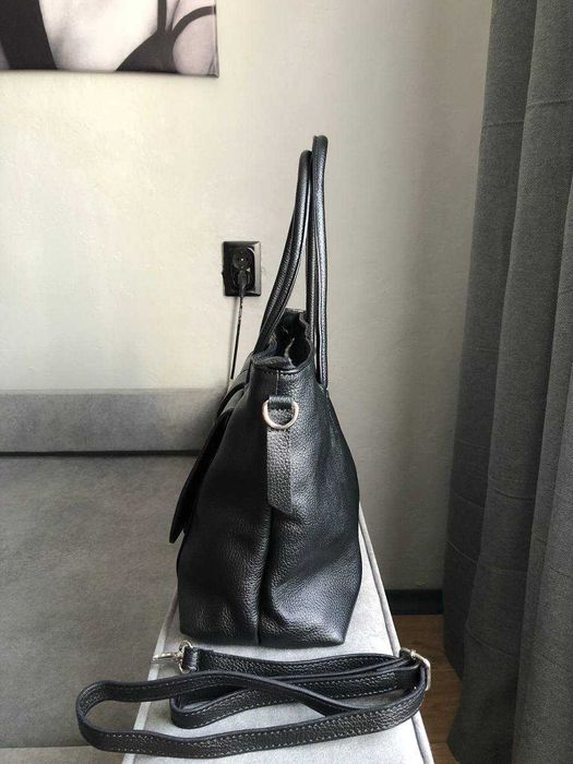 Класична шкіряна сумка Virginia Conti | Кожаная сумка Virginia Conti