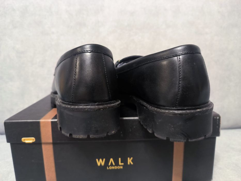 Męskie czarne loafersy Walk London r. 45