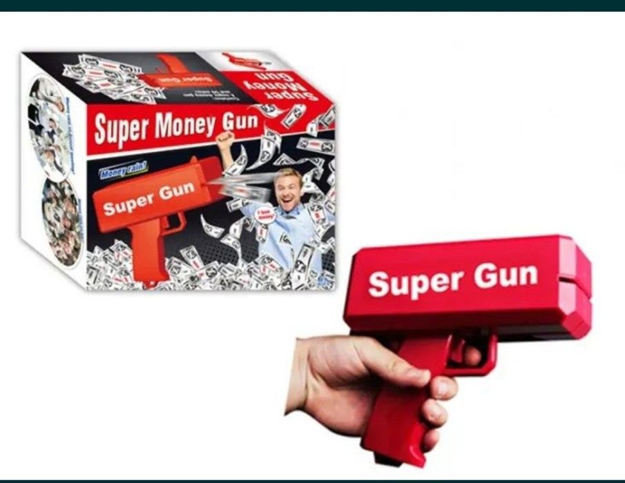 Пистолет который стреляет деньгами Money Gun