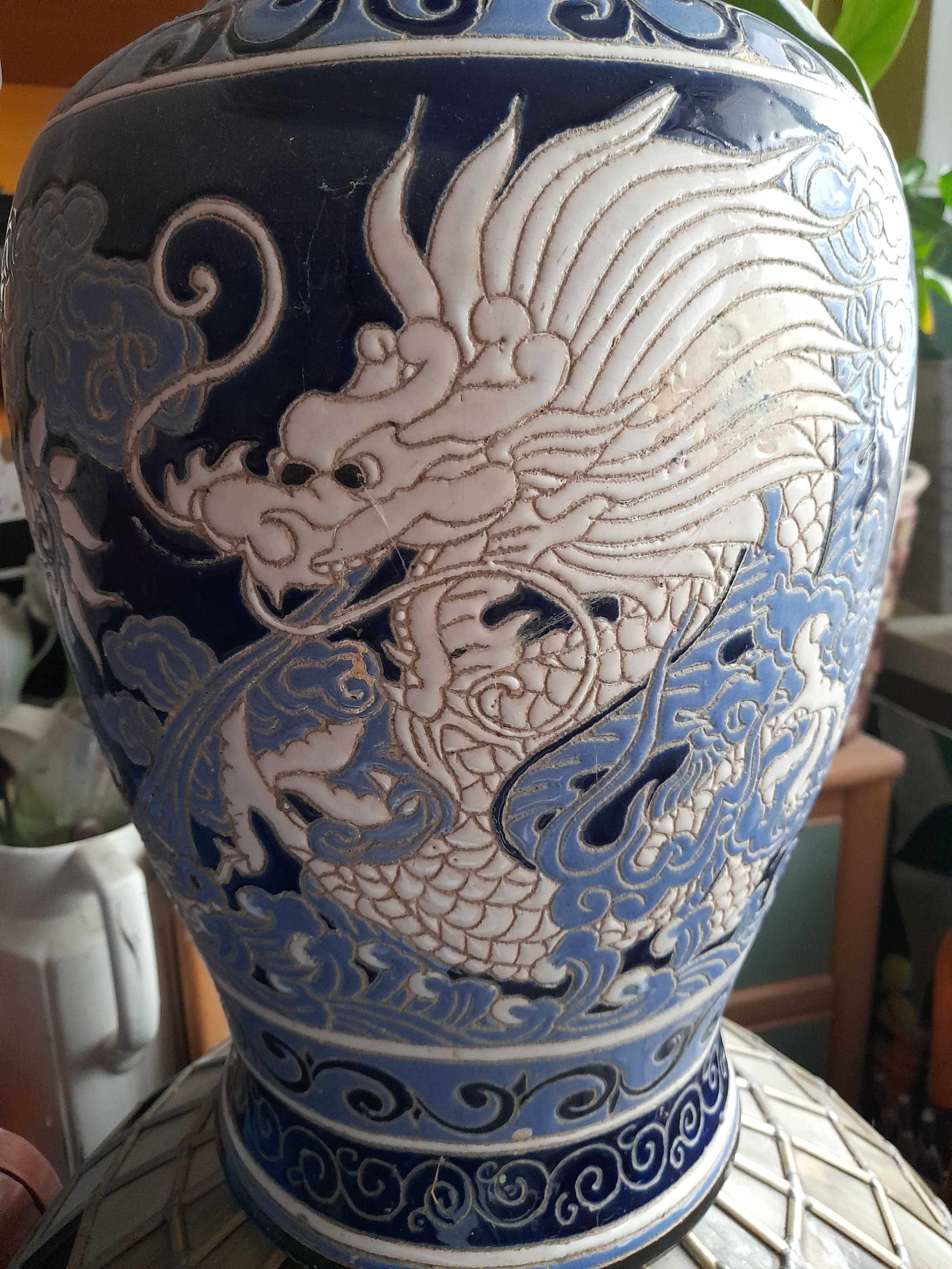Wazon 53 cm duży XXL orient Chiny Japonia smok