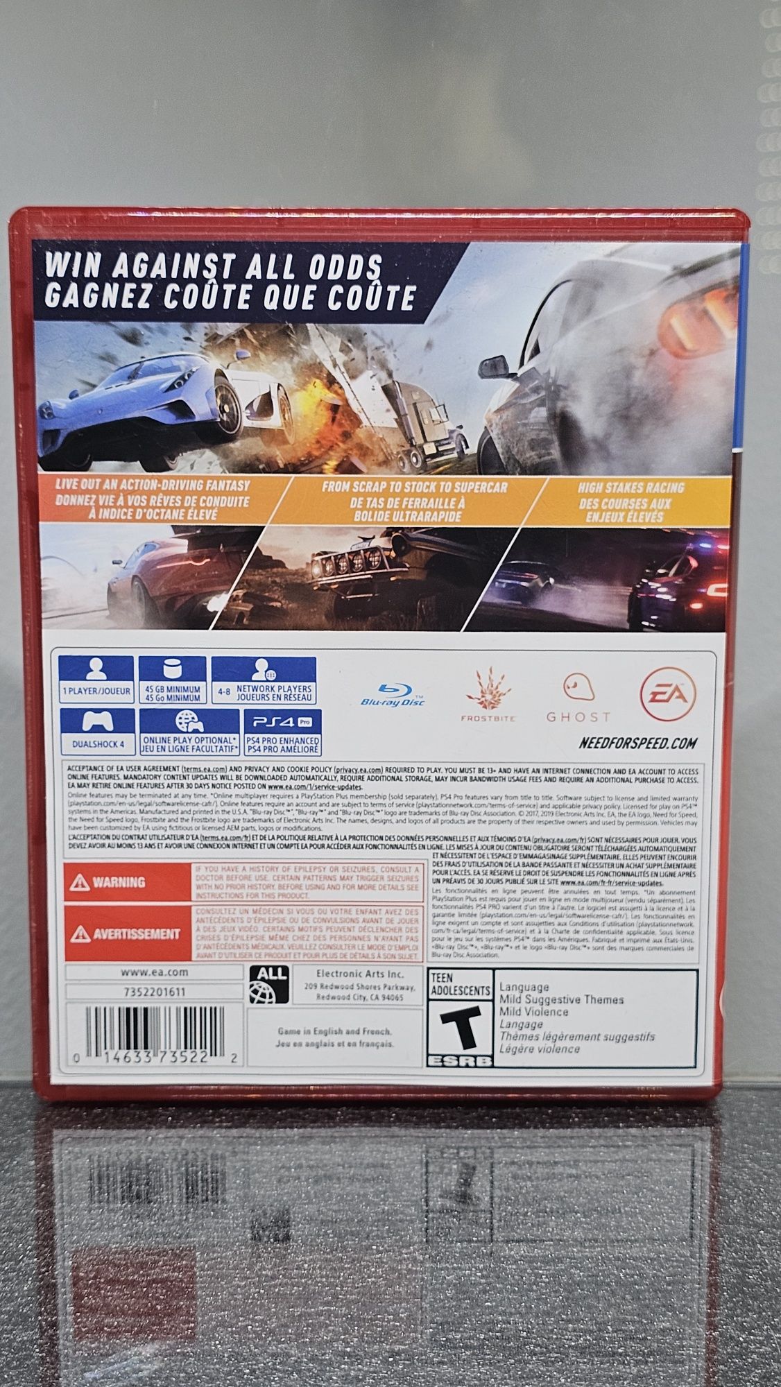 Need for Speed Payback PS4 Playstation 4 Limited red box Edition NFS