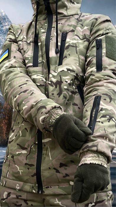 -30+0 Форма военная зимняя мультикам пиксель костюм тактический зимний
