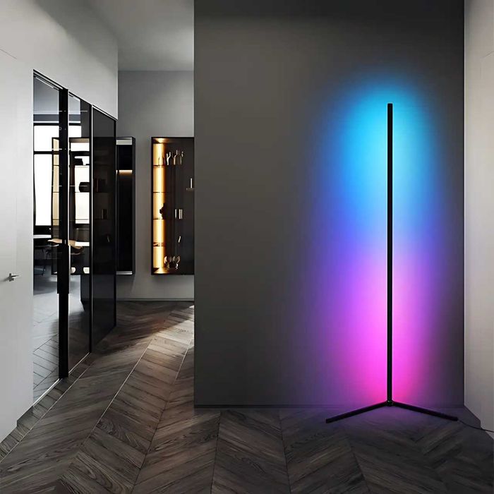 Напольная LED-лампа, угловой USB светильник с RGB-подсветкой, ПУ