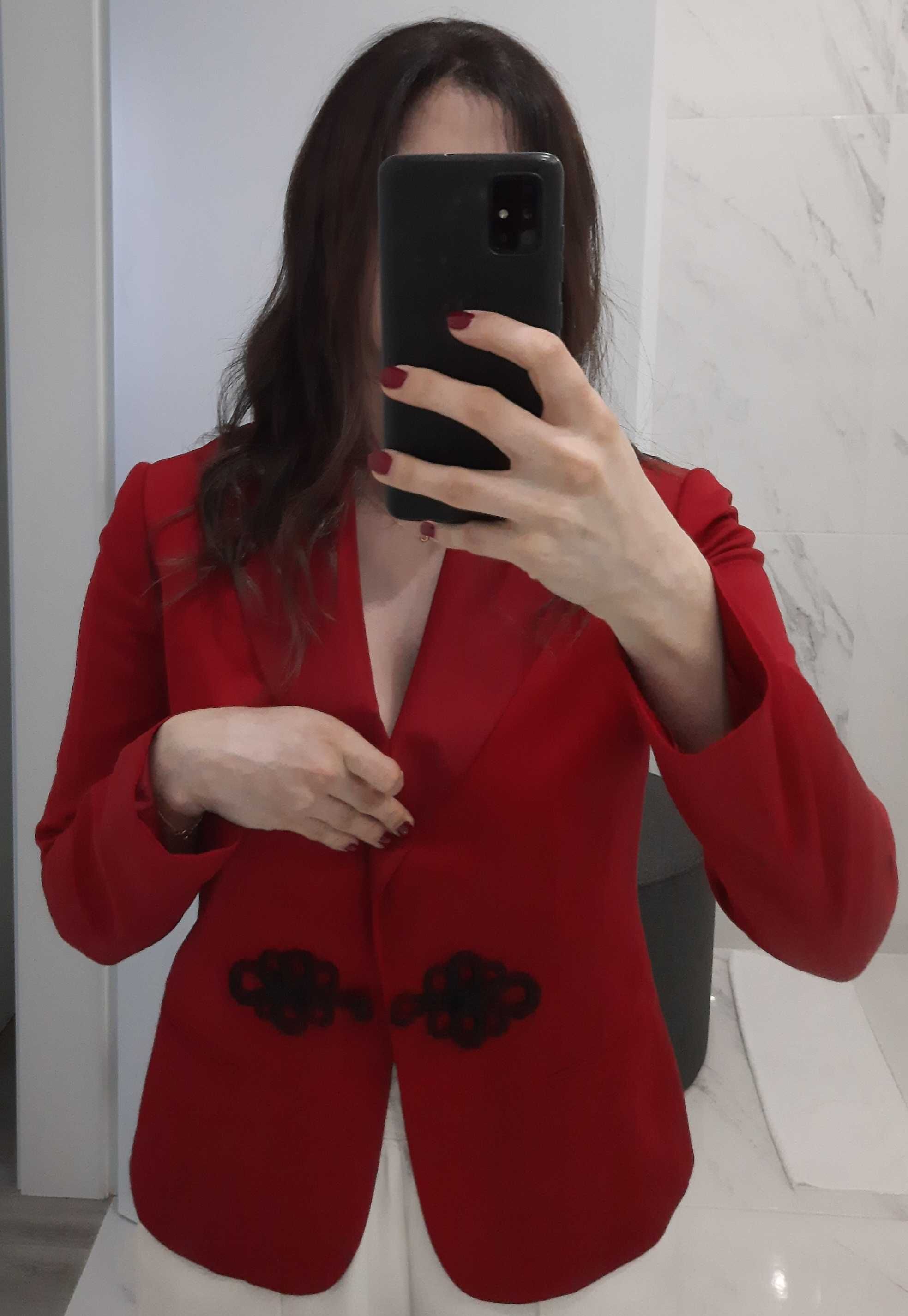 Blazer lã e seda Ralph Lauren vermelho novo