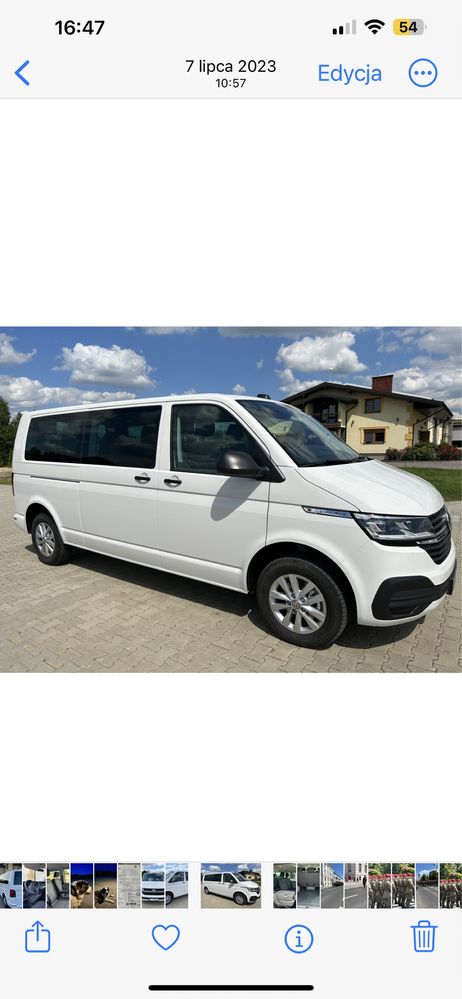 Wynajem VW Caravelle T6.1 Long DSG 8-9 osobowe