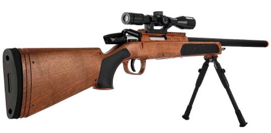 Дитяча Снайперська гвинтівка 6 мм CYMA ZM51 Коричнева приціл, Метал