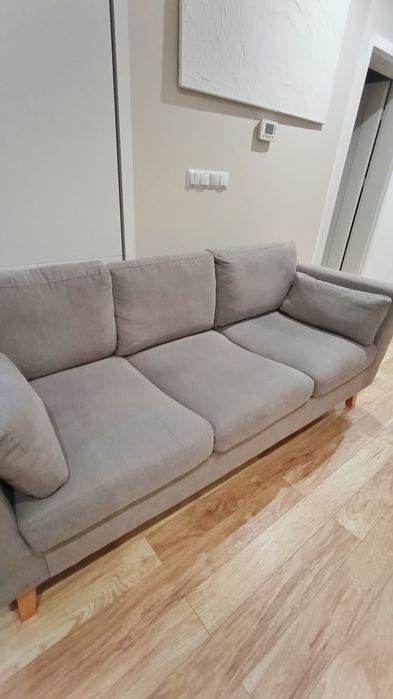 Sofa 3-osobowa w stylu skandynawskim 205cm szara