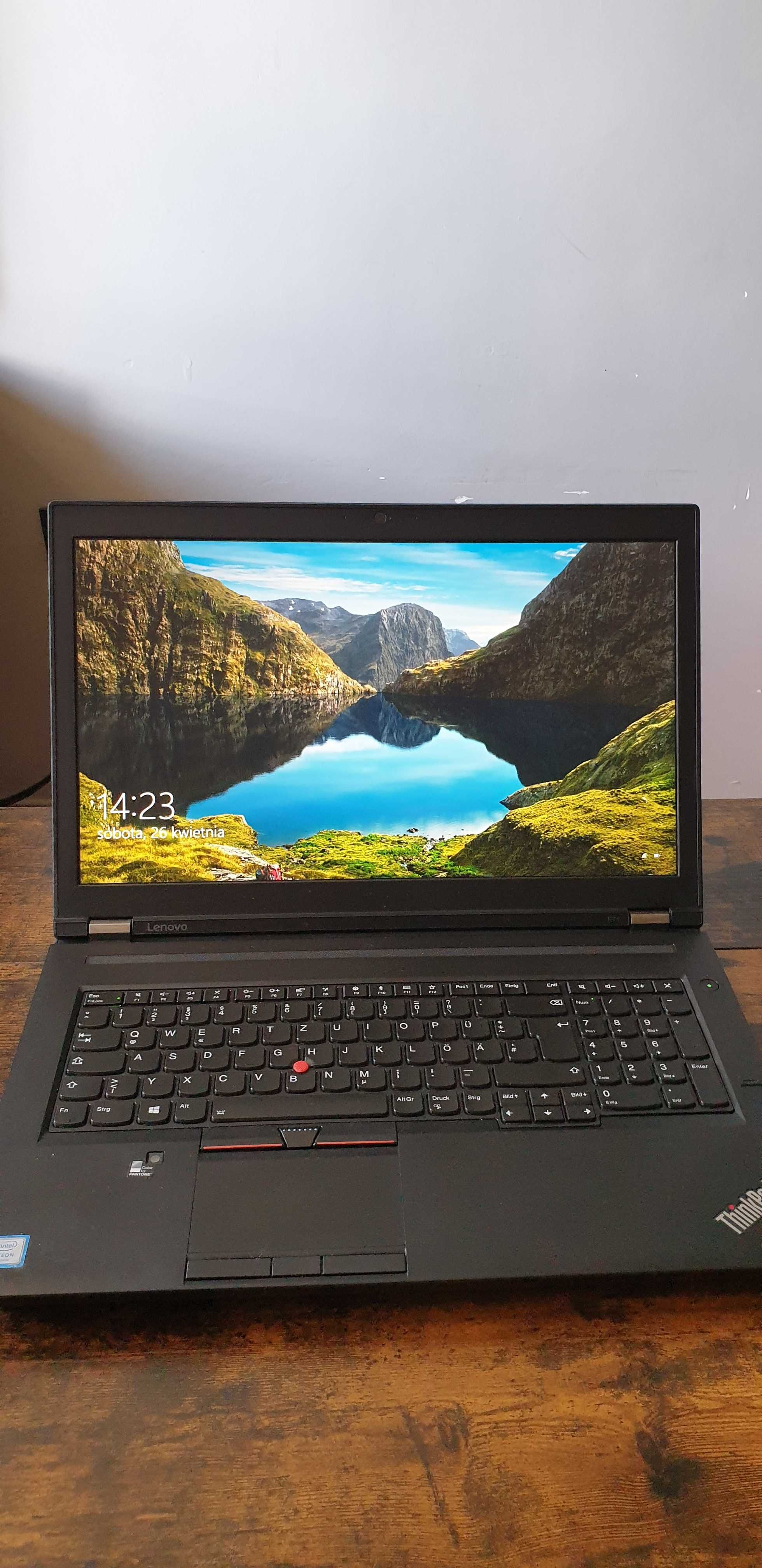 Lenovo ThinkPad P71 Xeon E3 v6 48 GB DDR4 m2 500 GB 4K nowa bateria