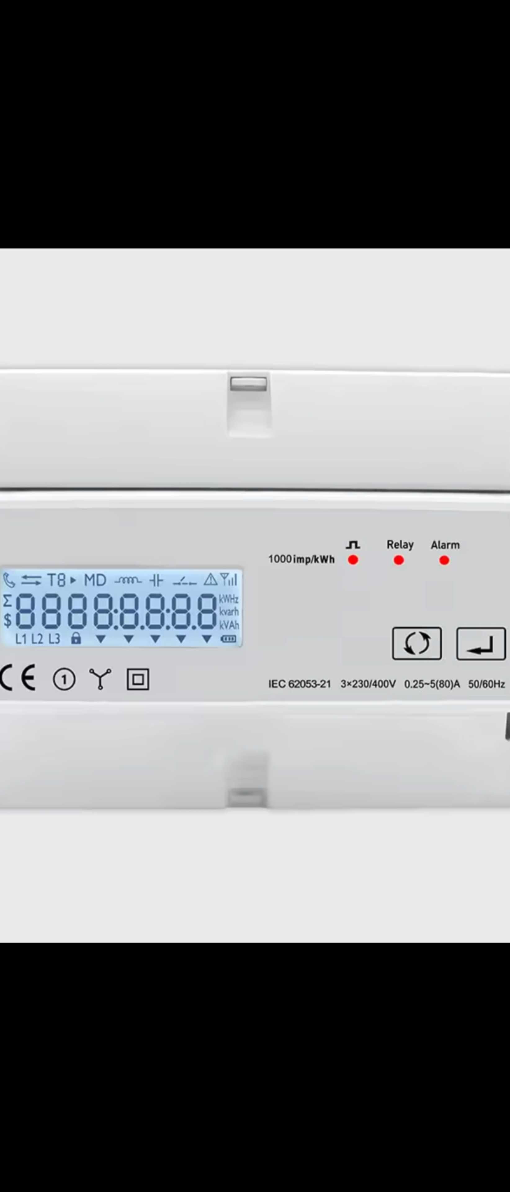 dwukierunkowy trójfazowy licznik prądu wifi TUYA 80 A multi taryfy