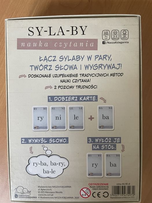 SY-LA-BY nauka czytania gra nasza ksiegarnia