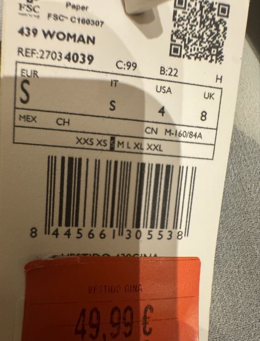 Vestido Mango - Novo - Tamanho S