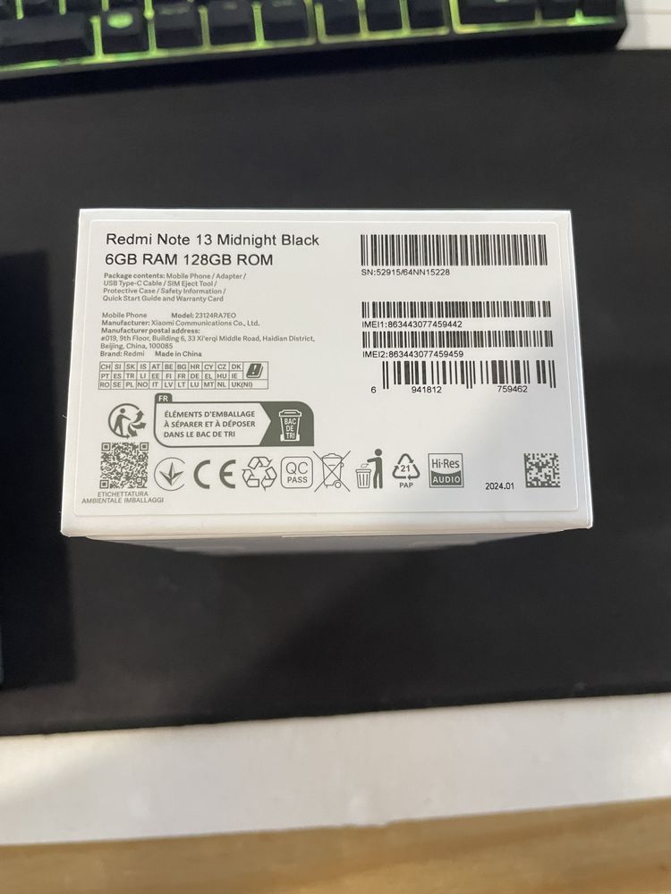 Pack Xiaomi Redmi Note 13 128GB e Auscultadores Sony