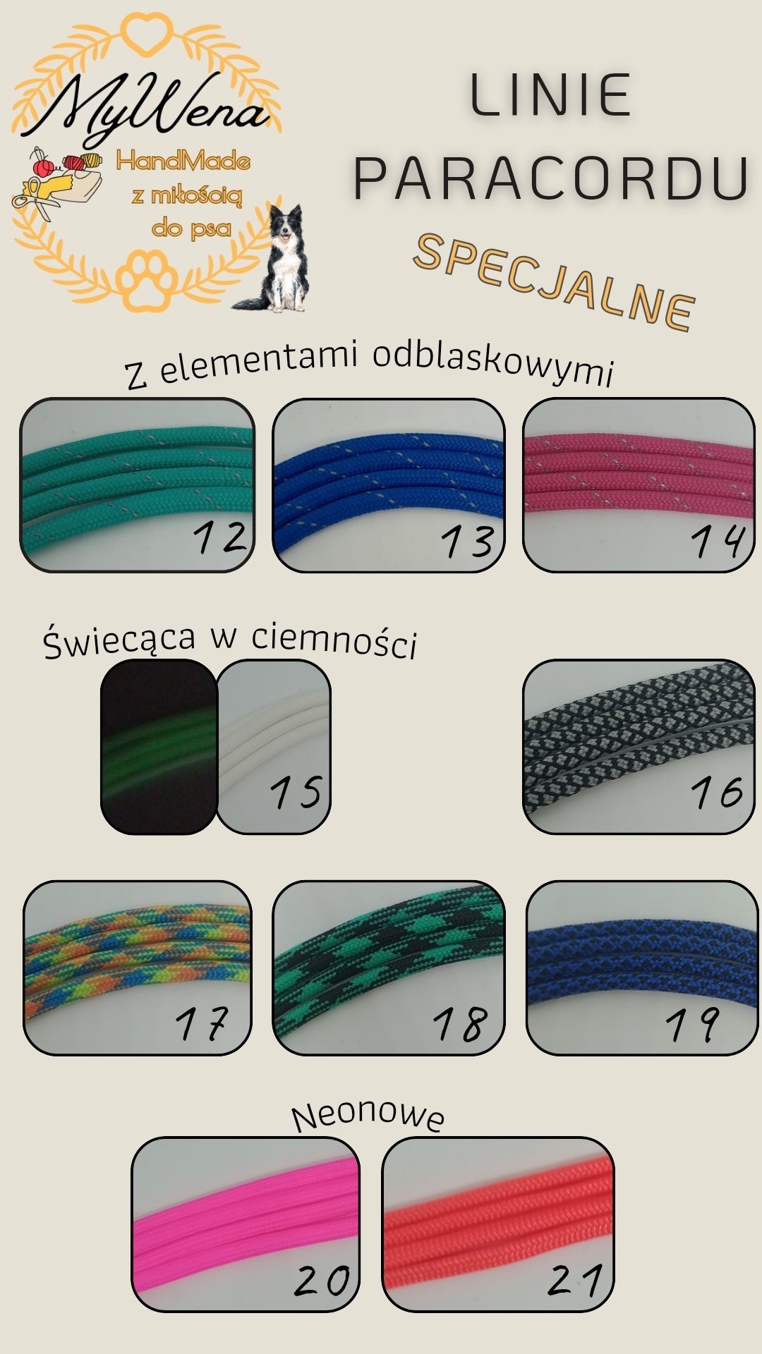 Kolorowa adresówka dla psa