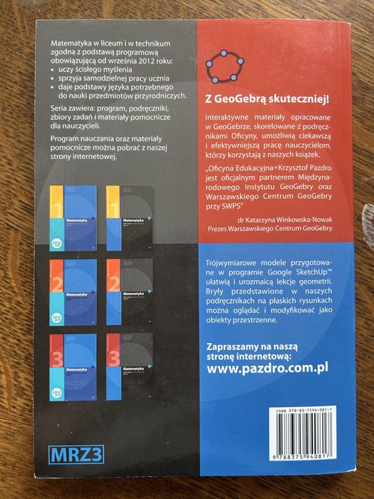 Matematyka 3 zbiór zadań zakres rozszerzony Kurczab Oficyna Edukacyjna