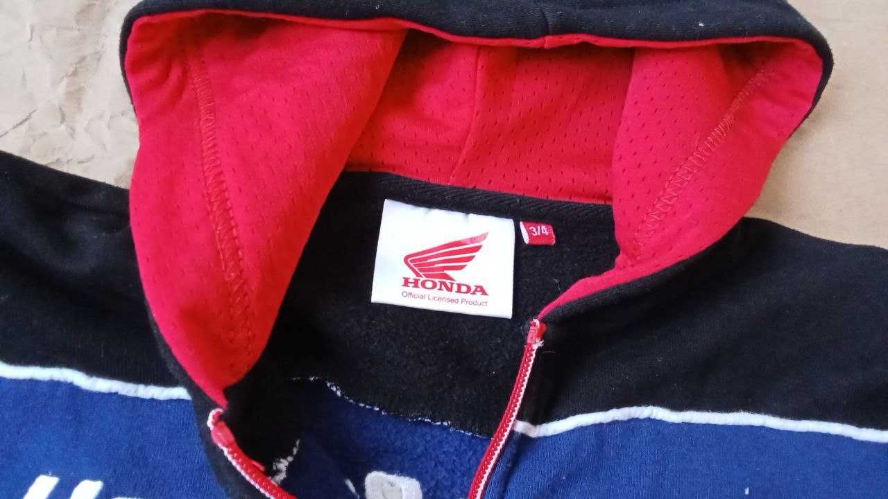 куртка худи детская honda racing castrol power snap-on nifin 9-12 лет