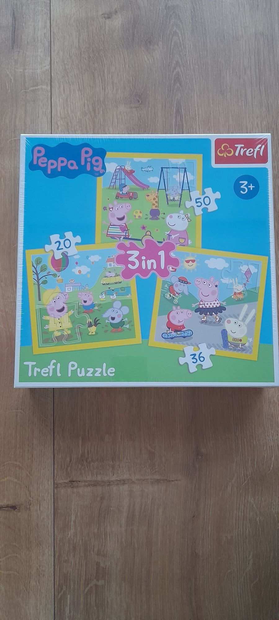 Puzzle świnka peppa 3w1 wiek 3+