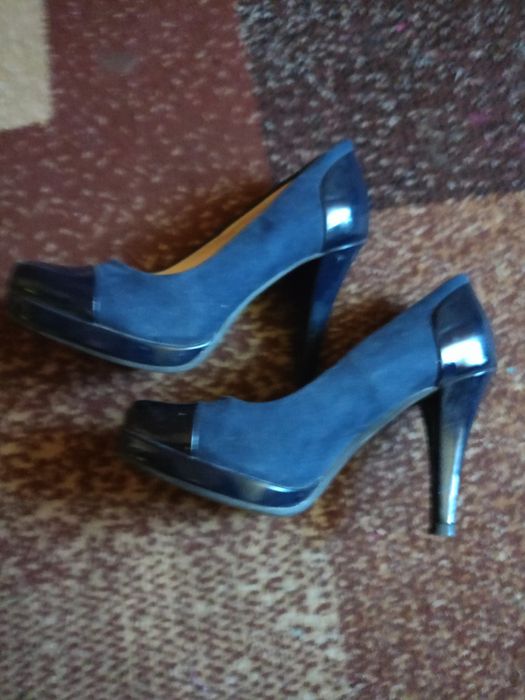 Buty na szpilce 35 granatowe Jenny Fairy 7cm