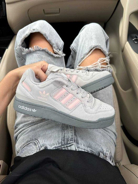 Кросівки Adidas Forum Low Grey Pink premium