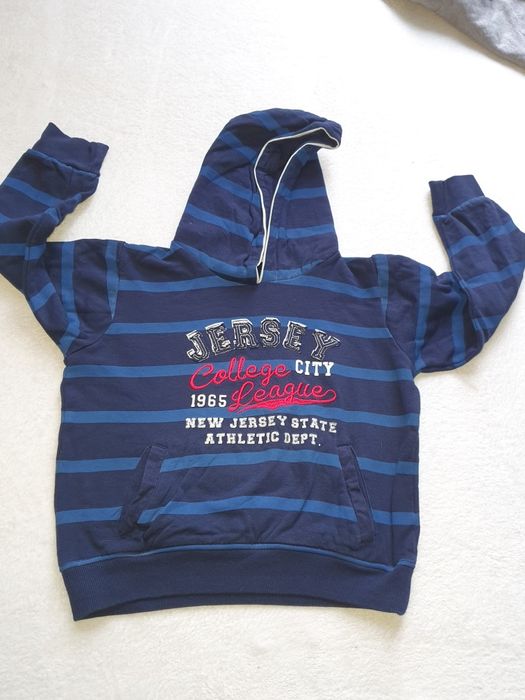 3 x bluza bawełna 100% 116-122 cm 6-7 lat szara czarna granatowa