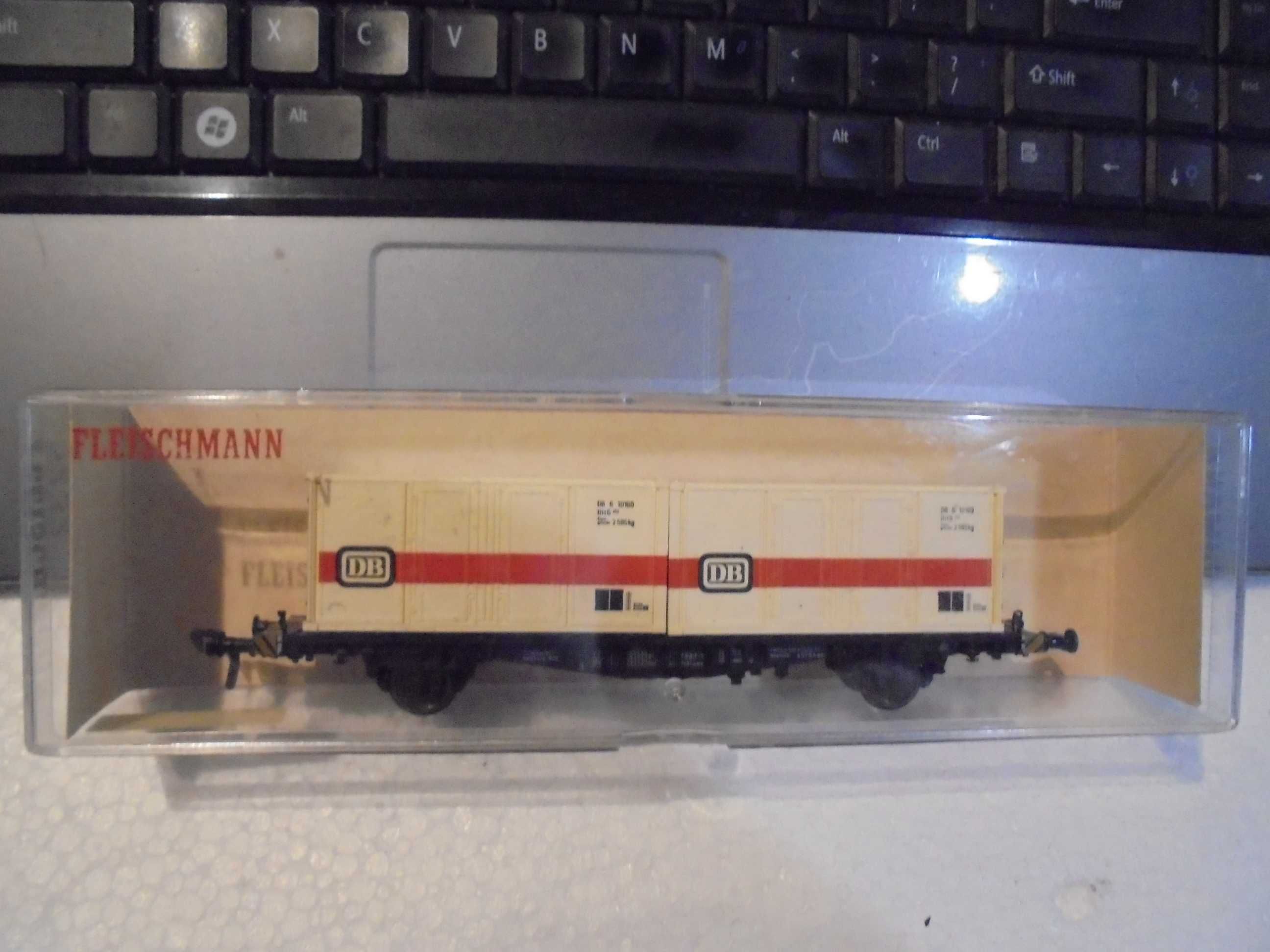 Fleischmann wagon kontenerowy H0 1:87 germ.,kolejka,makieta
