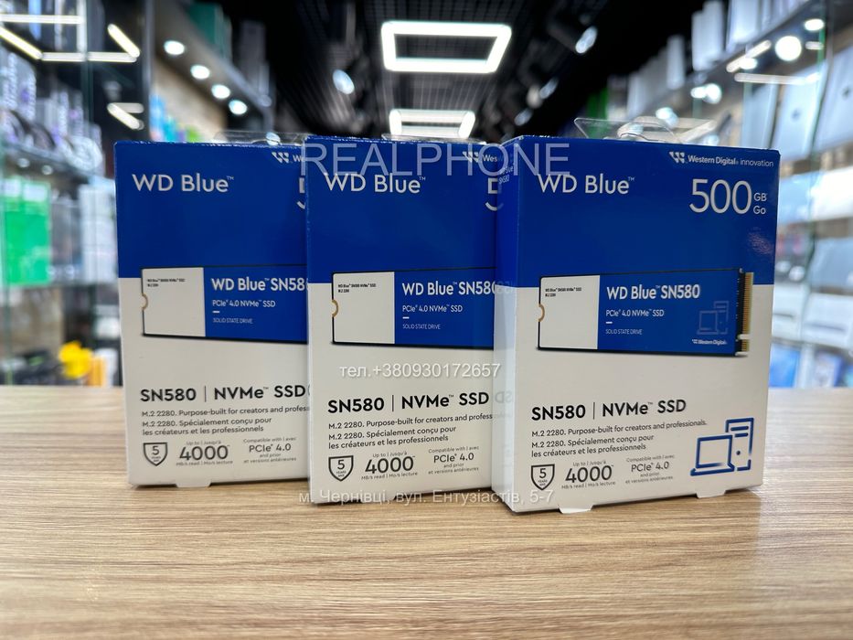 Накопичувач SSD Western Digital WD Blue SN580 500GB
