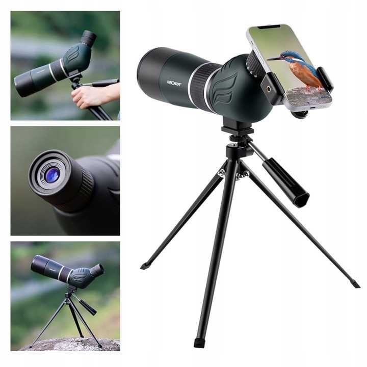 Monokular LUNETA + lornetka UCHWYT 60mm concept ZOOM 20-60x