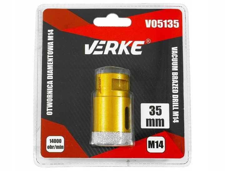 Mocna Otwornica Diamentowa 35mm Wiertło Koronka Szlifierka M14