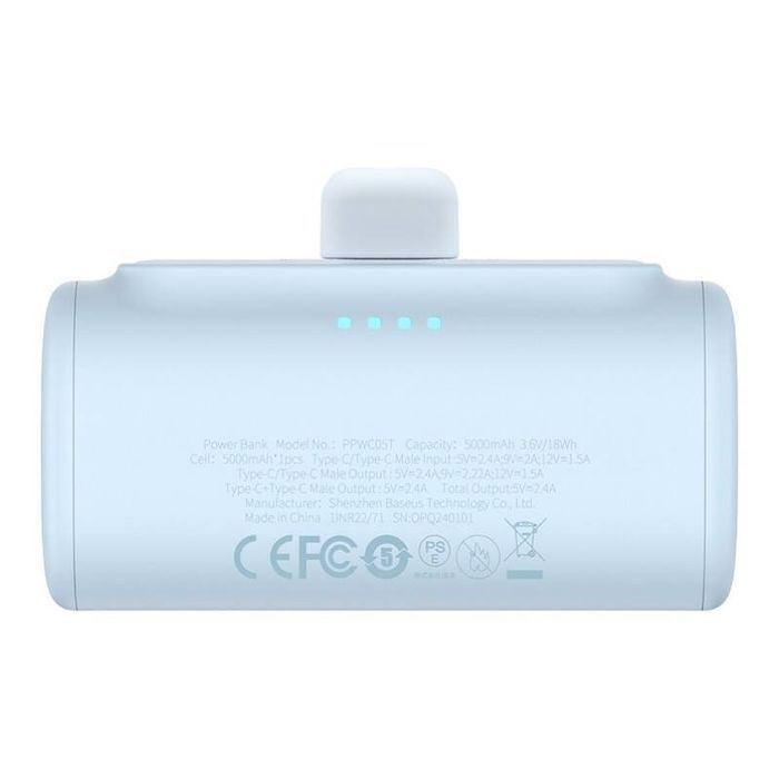 Powerbank Baseus Compact USB-C 5000mAh, 20W (niebieski)