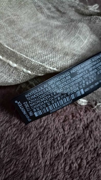 Лляний великий шарф Zara