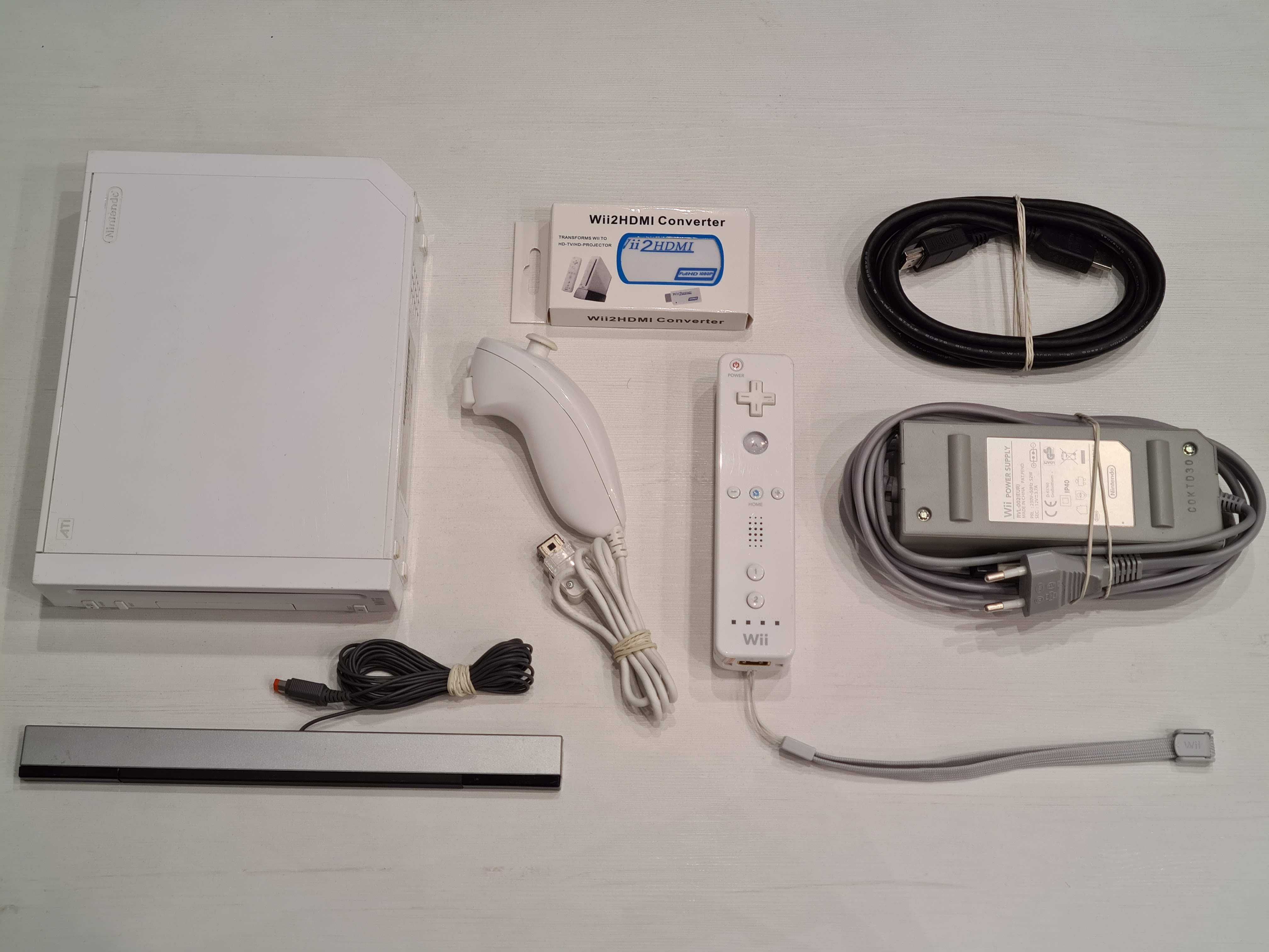 Nintendo Wii konsola HDMI do nowych TV Super Mario Bros Kart Sports