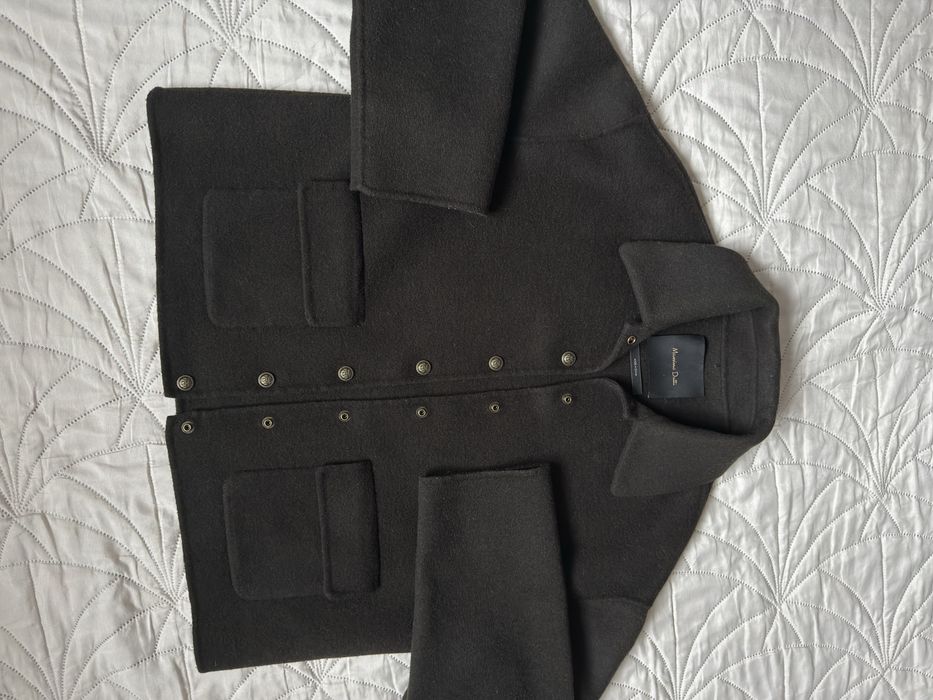 Вовняне вкорочене пальто жакет Massimo Dutti s/m