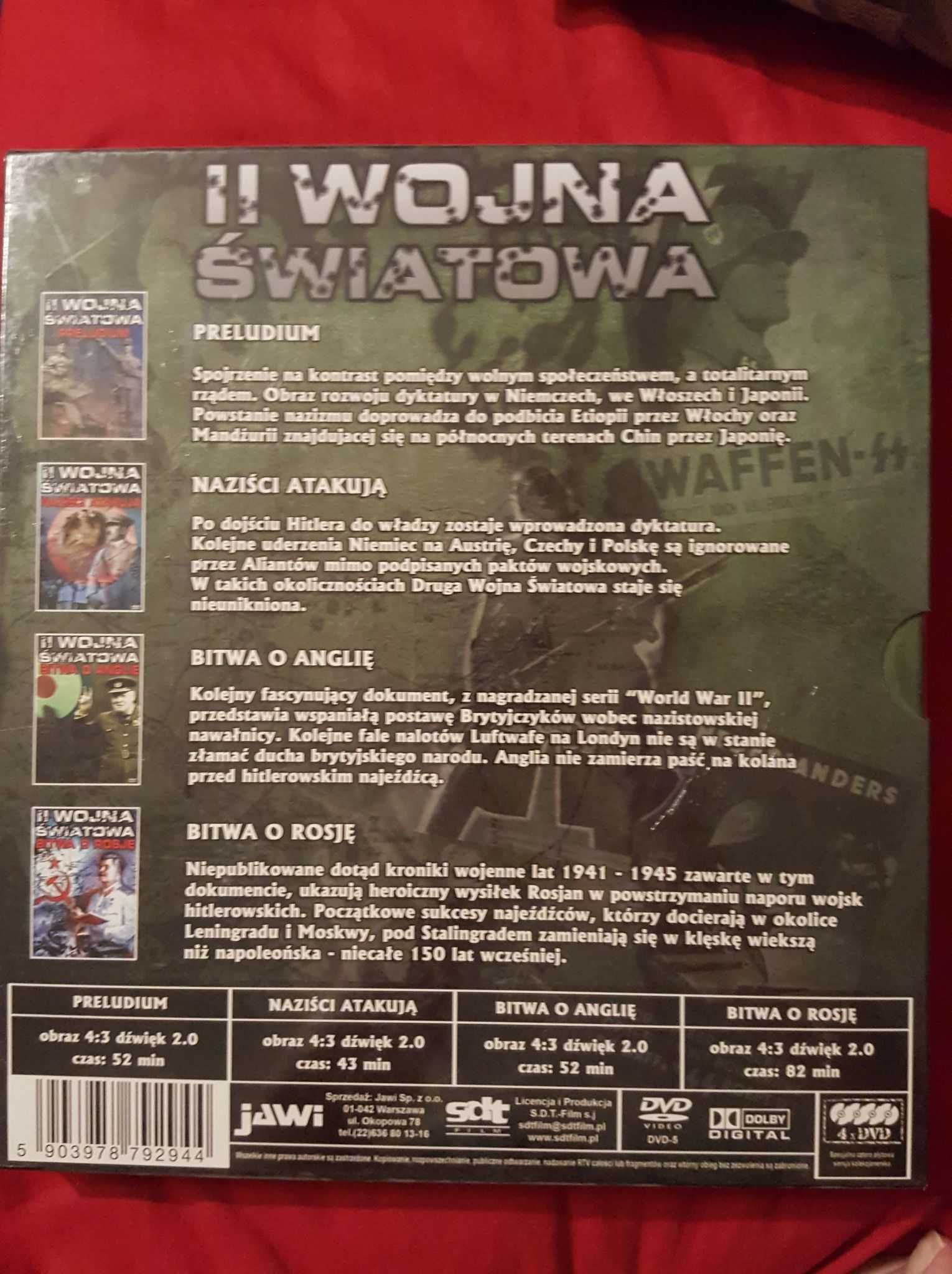 II Wojna Światowa BOX 4DVD
Film II Wojna Światowa płyta DVD
