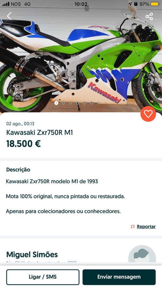 Vendo kawasaki zxr 750