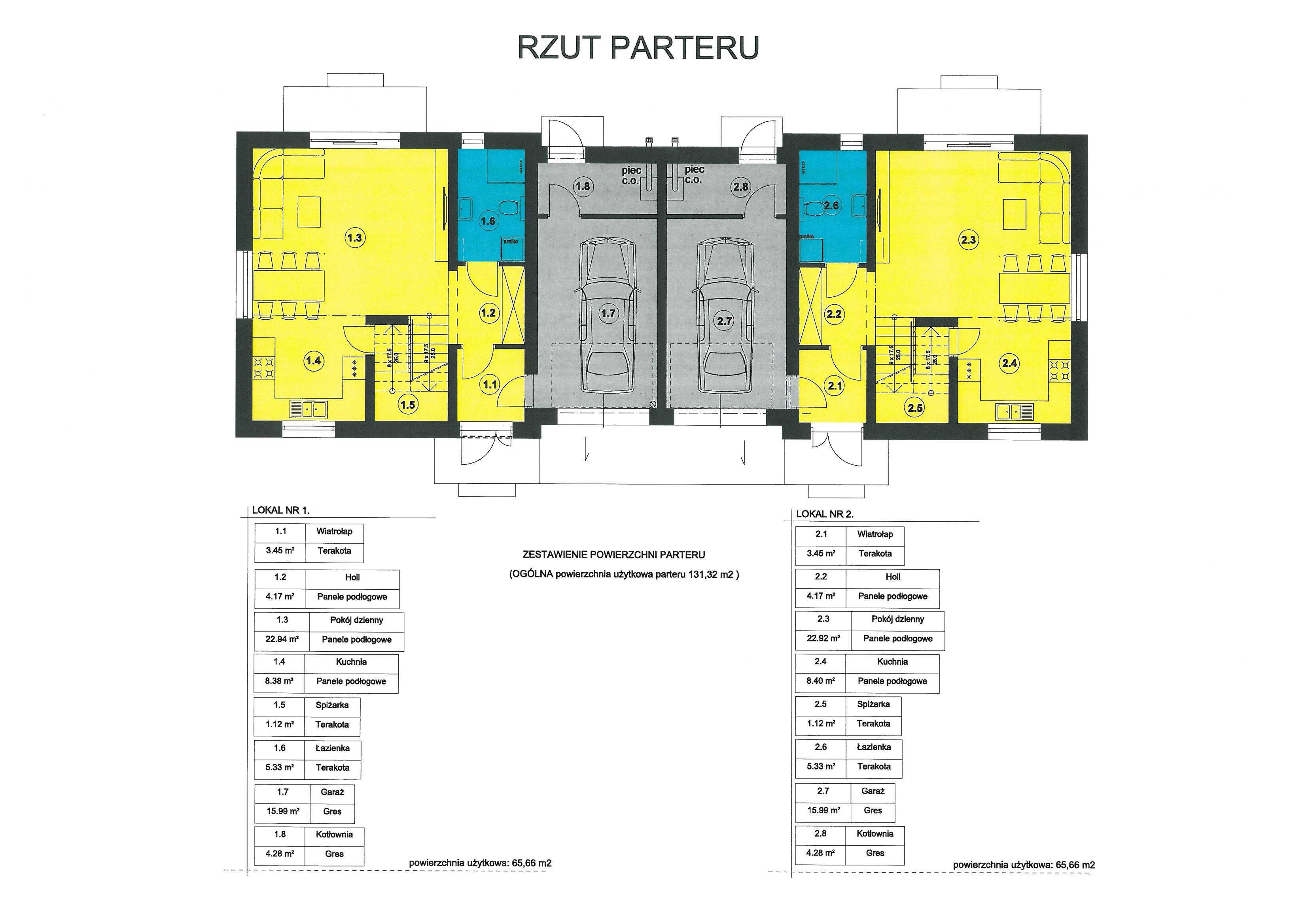 Naterki - bliźniak 118,83 m2  z garażem